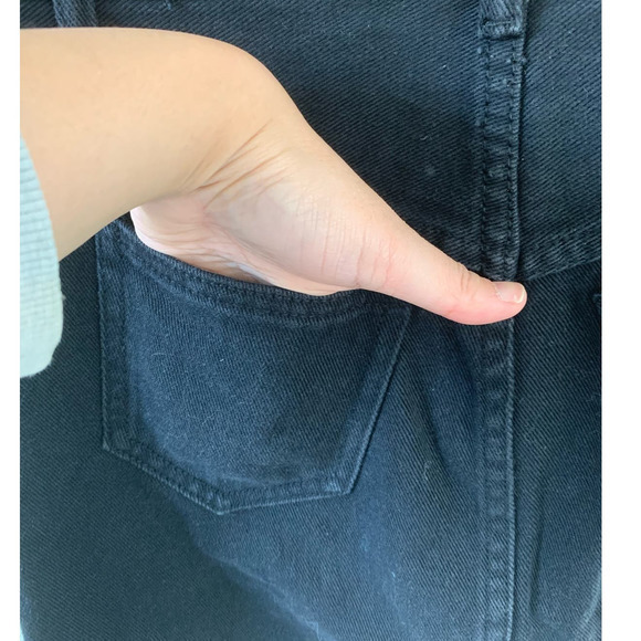 J.Galt Brandy Melville Black Button Down Denim Mini Skirt - Picture 4 of 6